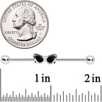 14G Clear Gem 50s Retro Summer Sunglasses Industrial Barbell 38mm