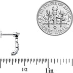 16G 1/4 Spooky Skeleton Hand Halloween Labret Monroe Tragus