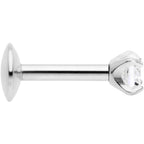 16G 1/4 3mm CZ G23 Titanium Internally Threaded Labret