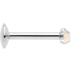 16G 5/16 2mm White Syn Opal G23 Titanium Internal Thread Labret