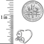 16G 3/8 Clear CZ Gem Multiple Heart Right Ear Closure Ring