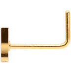 22G 5/16 Gold Tone Glass of Champagne L Shaped Nose Ring