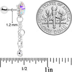 16G 1/4 Aurora Clear Gem Star Dangle Cartilage