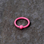 16G 3/8 Pink Glow in the Dark BCR Captive Ring Set of 2