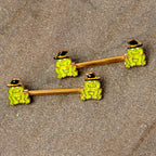 14G 9/16 Gold Tone Frog Witch Halloween Barbell Nipple Ring Set