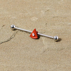 14G Pumpkin Pie Thanksgiving Industrial Barbell 38mm