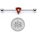 14G Pumpkin Pie Thanksgiving Industrial Barbell 38mm