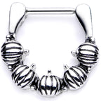 16G 5/16 Pumpkin Patch Halloween Septum Clicker