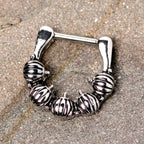 16G 5/16 Pumpkin Patch Halloween Septum Clicker