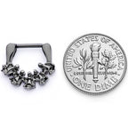16G 5/16 Black Scary Skeletons Halloween Septum Clicker
