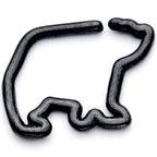 16G 5/16 Black Polar Bear Closure Ring