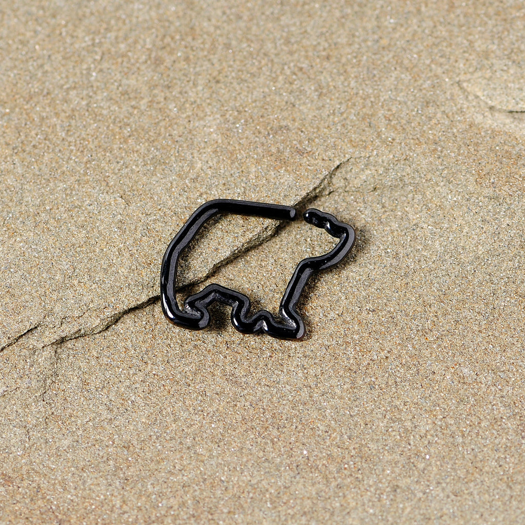 16G 5/16 Black Polar Bear Closure Ring