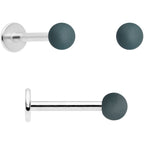 16G 5/16 Blue Green Grey Matte Labret Monroe Tragus Set of 4