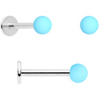 16G 5/16 Blue Green Grey Matte Labret Monroe Tragus Set of 4
