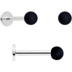16G 5/16 Blue Green Grey Matte Labret Monroe Tragus Set of 4
