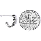 20G 3/8 Clear Gem Steel Twist Faux Hoop Nose Bone