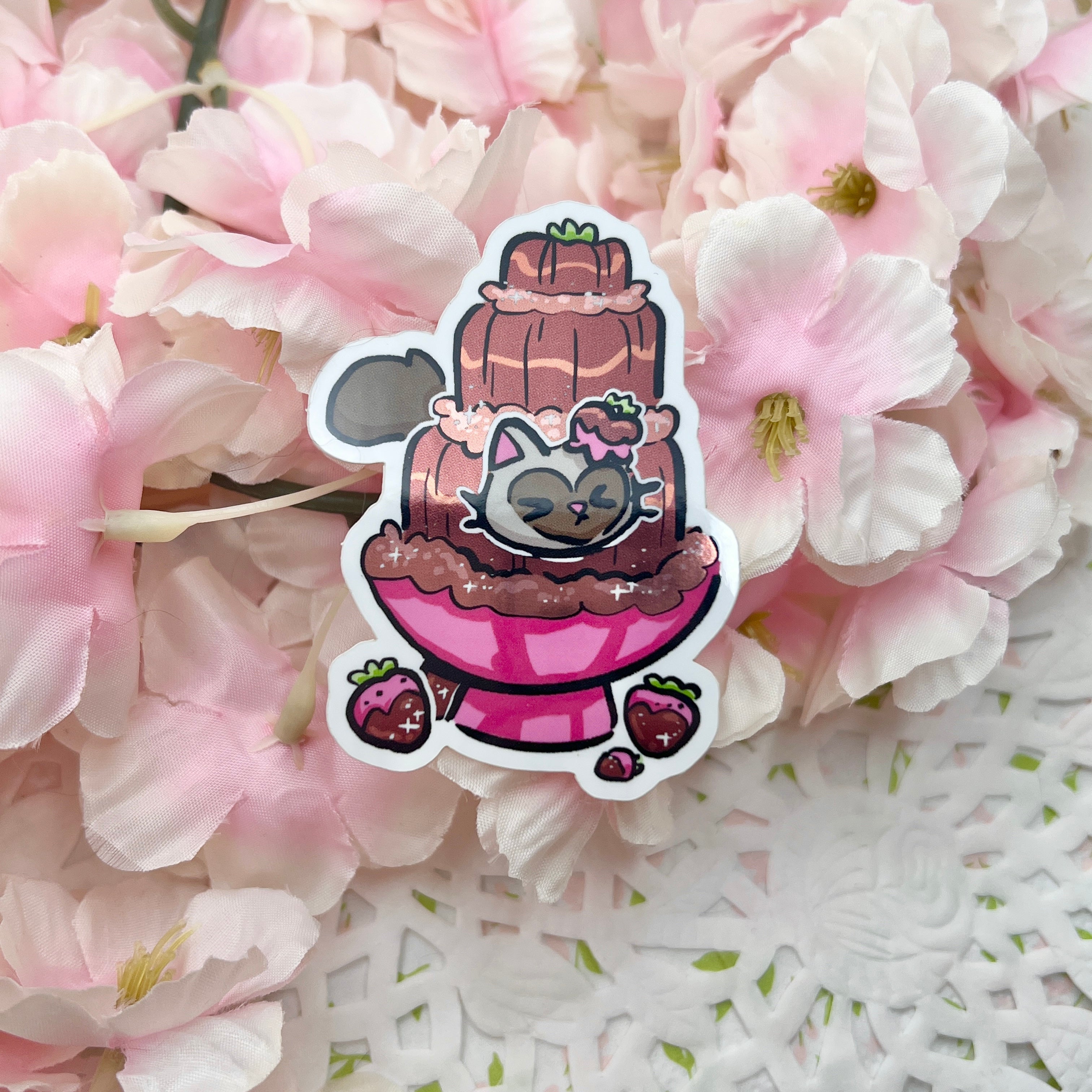 Chocolate Fountain Princess Bon-Bon ~ Metallic Sticker