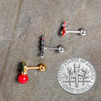 16G 1/4 Merry Christmas Cartilage Tragus Set of 3