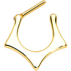 16G 5/16 Gold Tone Dramatically Structured Septum Clicker
