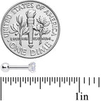 16G 1/4 Clear CZ Gem G23 Titanium 3mm Cartilage Tragus Earring