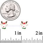 14G 9/16 Bioplast Reindeer Christmas Barbell Nipple Ring Set