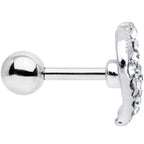 16G 1/4 Clear Gem Silhouette Unicorn Cartilage Tragus Earring