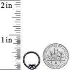 16G 3/8 Black Cat Halloween Hinged Septum Clicker