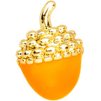 16G 5/16 Gold Tone Orange Acorn Labret Monroe Tragus