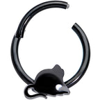 16G 3/8 Black Mouse Septum Clicker
