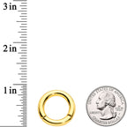 6G 9/16 Gold Tone PVD Steel Hinged Segment Ring