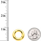 4G 1/2 Gold Tone PVD Steel Hinged Segment Ring