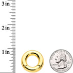 2G 1/2 Gold Tone PVD Steel Hinged Segment Ring