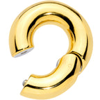0G 1/2 Gold Tone PVD Steel Hinged Segment Ring