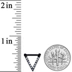 16G 5/16 Clear CZ Gem Black Sleek Triangle Septum Clicker