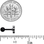 16G 1/4 Black Mouse Cartilage Tragus Earring