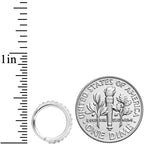 16G 5/16 Clear CZ Gem Stainless Steel Hinged Segment Ring