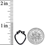 16G 5/16 Black Plated Fruit Strawberry Closure Ring