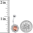 Clear Pink Gem Rococo Reverie Belly Ring