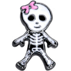 16G 5/16 Black Skeleton Girl Halloween Labret Monroe Tragus