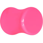 Hot Pink Acrylic Saddle Plug Set 8G to 00G