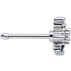 20G 1/4 Clear CZ Gem Snowflake Christmas Nose Bone