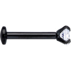 16G 5/16 CZ Gem Black 3mm Threadless Push In Labret Tragus