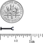 16G 5/16 CZ Gem Black 3mm Threadless Push In Labret Tragus