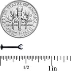 18G 5/16 CZ Gem Black 3mm Threadless Push In Labret Tragus