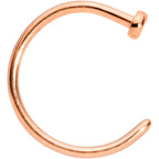 20G 5/16 Rose Gold Tone PVD Implant Grade Titanium Disc Nose Hoop