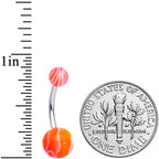Marble Print Tropical Paradise Bell Ring