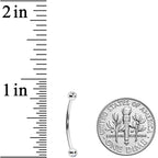 16G 5/8 Clear Gem Ball End Curved Barbell