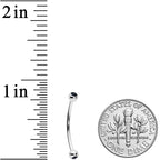 16G 5/8 Black Gem Ball End Curved Barbell