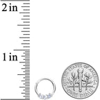 16G 5/16 Clear CZ Gem Trio Hinged Segment Ring