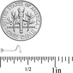 20G Clear 2.5mm Grade 23 Titanium Press Fit Left Side Nose Screw